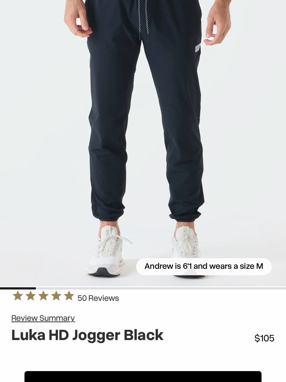 NWOT Legends Luka HD Jogger Black with Drawstring Waist - Picture 7 of 11